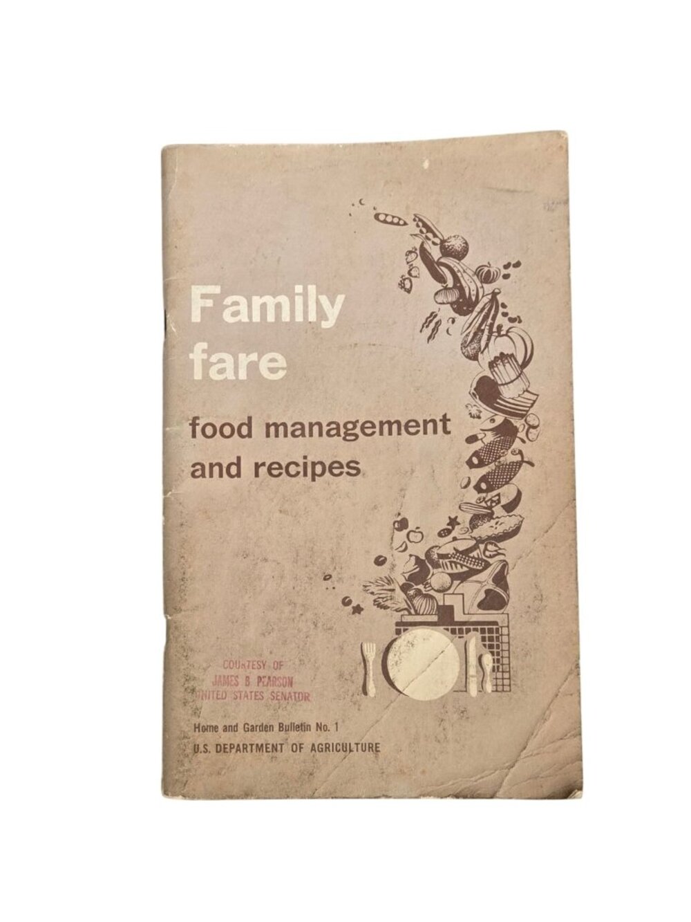 1960 Family Fare Food Management  Recipes Booklet USDA Vintage Cookbook AS IS